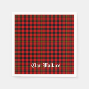 Clan Wallace Tartan en Text Servet