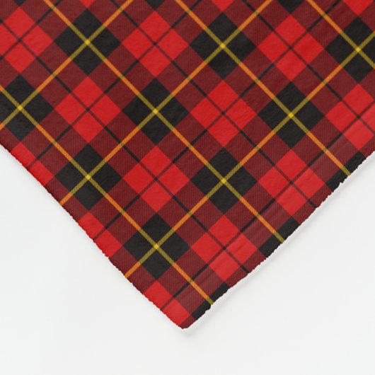 Clan Wallace Tartan Fleece Deken (Hoek)