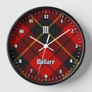 Clan Wallace Tartan Grande horloge