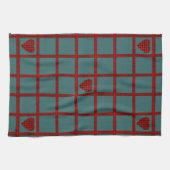 Clan Wallace Tartan Heart Pattern Tea Towel Theedoek (Horizontaal)