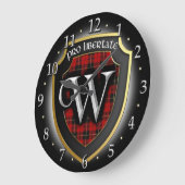 Clan Wallace Tartan Horloge (Angle)
