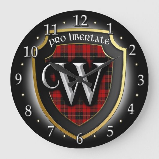 Clan Wallace Tartan Horloge (Recto)