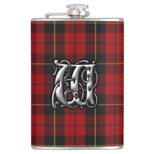 Clan Wallace Tartan Old Scotland Flask Heupfles (Voorkant)