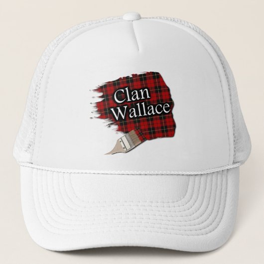 Clan Wallace Tartan Peinture Casquette (Devant)