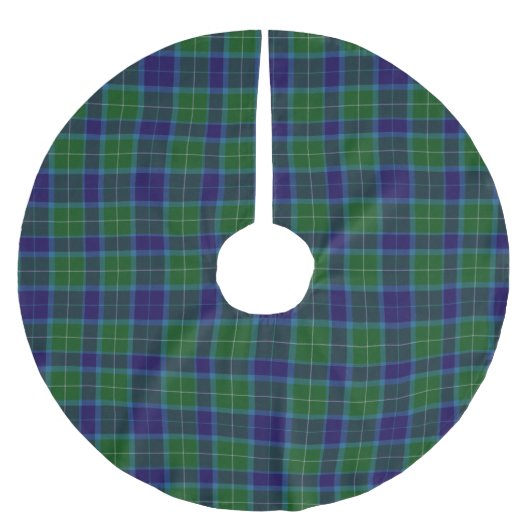 Clan Wallace Tartan Pset Tree Skirt Kerstboom Rok (Voorkant)