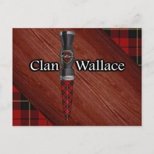 Clan Wallace Tartan Sgian Dubh Lemmet Briefkaart