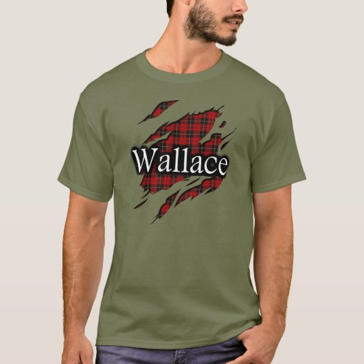 Clan Wallace Tartan Spirit Shirt (Voorkant)