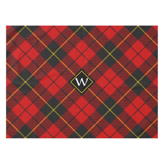 Clan Wallace Tartan Tablecloth Tafelkleed (Voorkant (Horizontaal))