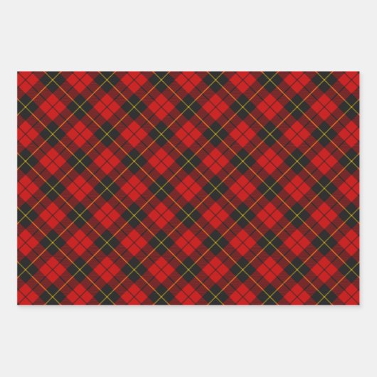 Clan Wallace Tartan Wrapping Paper Sheets (Voorkant 3)