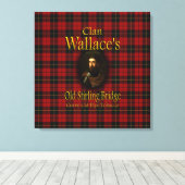Clan Wallace's oude Stirling Bridge Pipe Tobacco Canvas Afdruk (Insitu (Houten vloer))