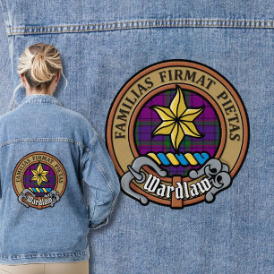 Clan Wardlaw Crest over Tartan Denim Jacket
