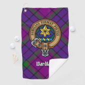 Clan Wardlaw Crest over Tartan Golfhanddoek (Insitu)