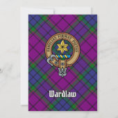 Clan Wardlaw Crest over Tartan Kaart (Achterkant)