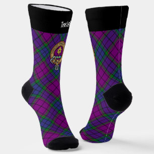 Clan Wardlaw Crest over Tartan Sokken