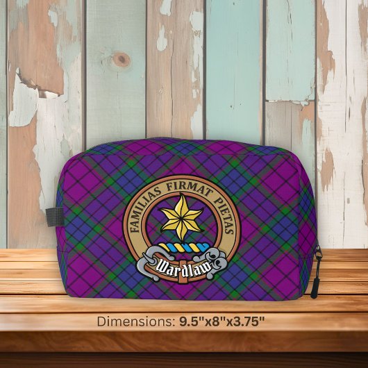 Clan Wardlaw Crest over Tartan Toilettasje