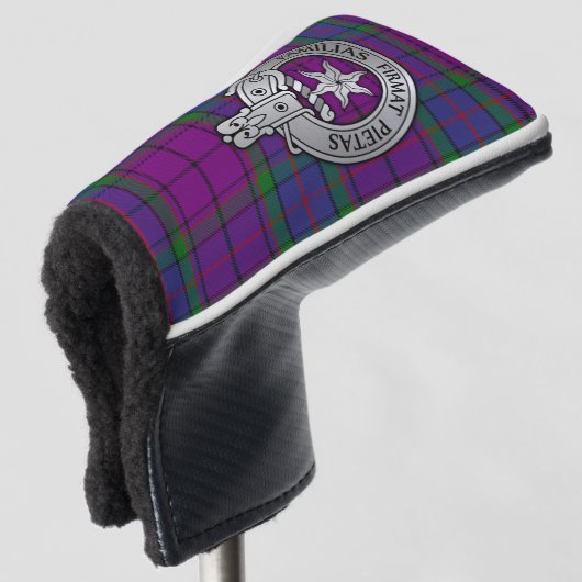 Clan Wardlaw Crest & Tartan Golfheadcover (3/4 voorkant)