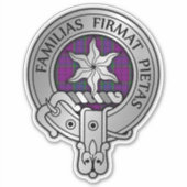 Clan Wardlaw Crest & Tartan Sticker (Voorkant)