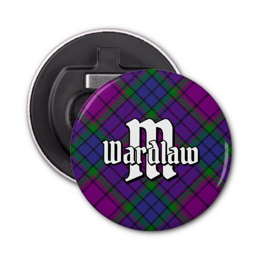 Clan Wardlaw Tartan Button Flesopener (Voorkant)
