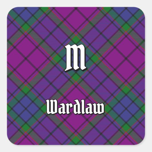 Clan Wardlaw Tartan Vierkante Sticker (Voorkant)