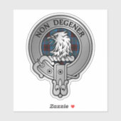 Clan Wedderburn Crest & Tartan Sticker (Vel)