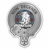 Clan Wedderburn Crest & Tartan Sticker (Voorkant)