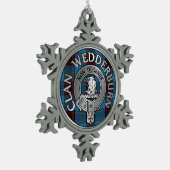 Clan Wedderburn Crest & Tartan Tin Sneeuwvlok Ornament (Links)