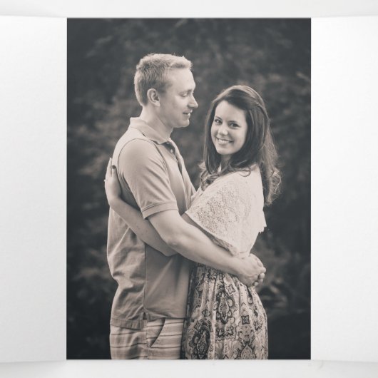 Clan Wilson aangepaste foto bruiloft Drieluik Uitnodiging (Binnenkant midden)