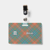 Clan Wilson Ancient Tartan Badge (Voorzijde met clip)