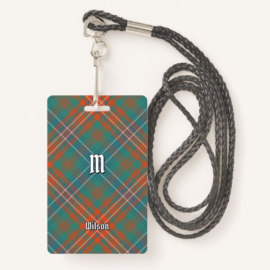 Clan Wilson Ancient Tartan Badge (Voorkant met draagriem)