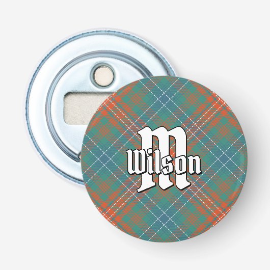 Clan Wilson Ancient Tartan Button Flesopener (Voorkant)
