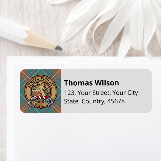 Clan Wilson Ancient Tartan Etiket (Insitu)