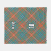 Clan Wilson Ancient Tartan Fleece Deken (Voorkant (Horizontaal))