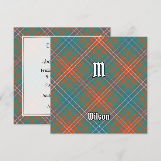Clan Wilson Ancient Tartan Kaart (Voorkant / Achterkant)