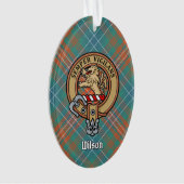 Clan Wilson Crest au-dessus de Tartan antique (devant)