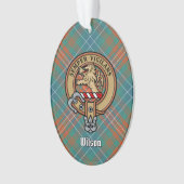Clan Wilson Crest au-dessus de Tartan antique (devant)