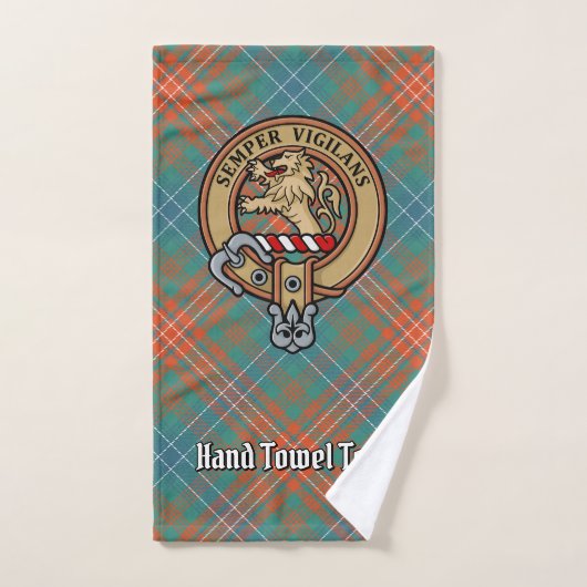 Clan Wilson Crest au-dessus de Tartan antique (Serviette à main)
