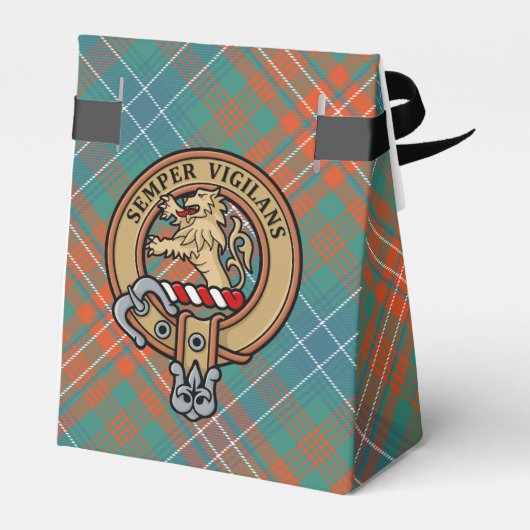 Clan Wilson Crest over het oude Tartan Bedankdoosjes (Achterkant)