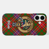 Clan Wilson Crest over Modern Tartan Case-Mate iPhone Case (Achterkant (horizontaal))