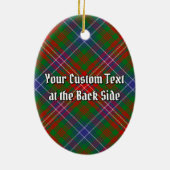 Clan Wilson Crest over Modern Tartan Keramisch Ornament (Achterkant)