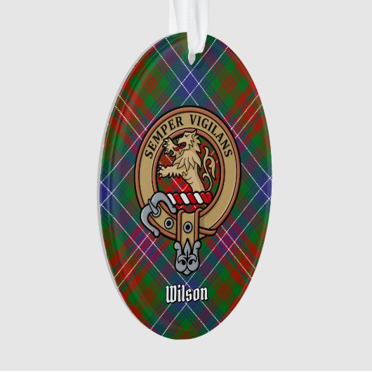 Clan Wilson Crest sur Tartan moderne (devant)