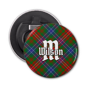Clan Wilson Modern Tartan Button Flesopener