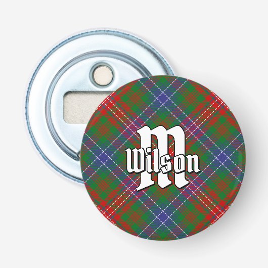 Clan Wilson Modern Tartan Button Flesopener (Voorkant)