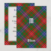 Clan Wilson Modern Tartan Kaart (Voorkant / Achterkant)