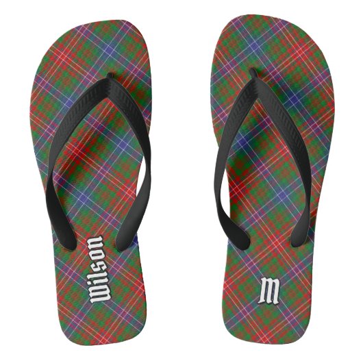 Clan Wilson Modern Tartan Teenslippers (Voetbed)