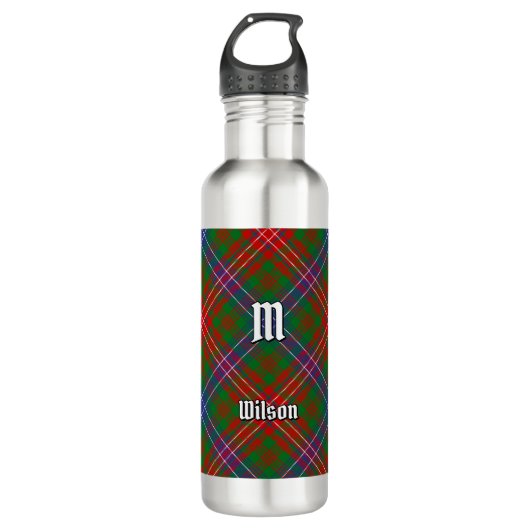Clan Wilson Modern Tartan Waterfles (Voorkant)