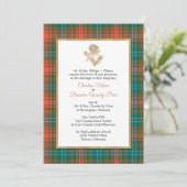 Clan Wilson Pset Thistle Wedding Invitation Kaart (Staand voorkant)