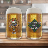 Clan Wood Crest boven Tartan Blikvorm Glas