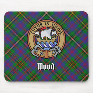 Clan Wood Crest boven Tartan Muismat