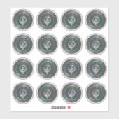 Clan Wood Crest & Tartan Knot Sticker (Vel)