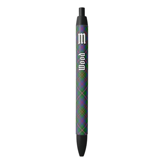 Clan Wood Tartan Zwarte Inkt Pen (Voorkant Verticaal)